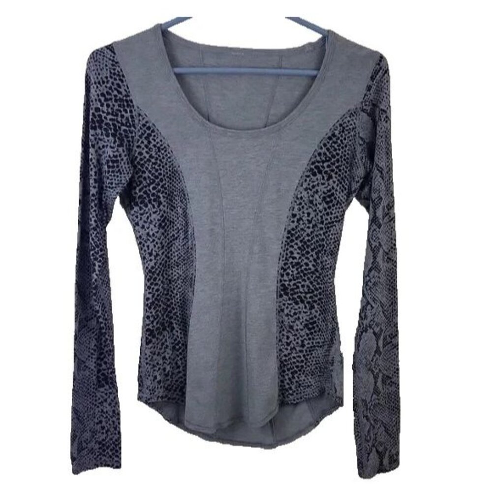 Lululemon Between The Lines Desert Snake Seamed Long Sleeve Tee